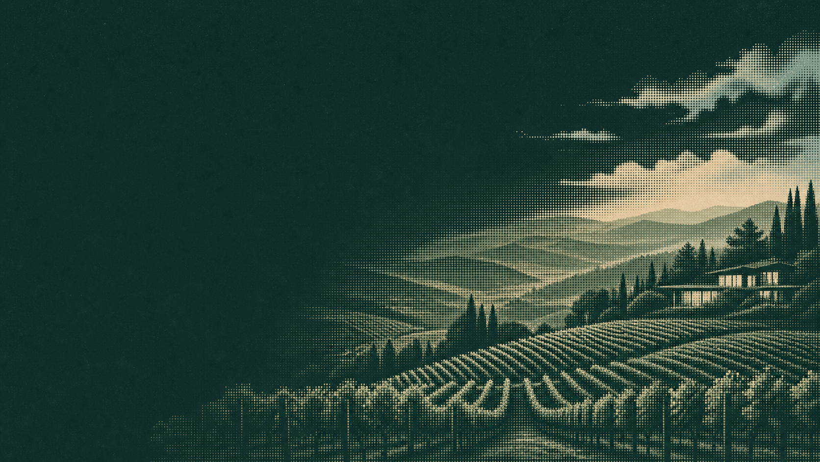 Napa Valley vineyards at sunrise beside a private residence